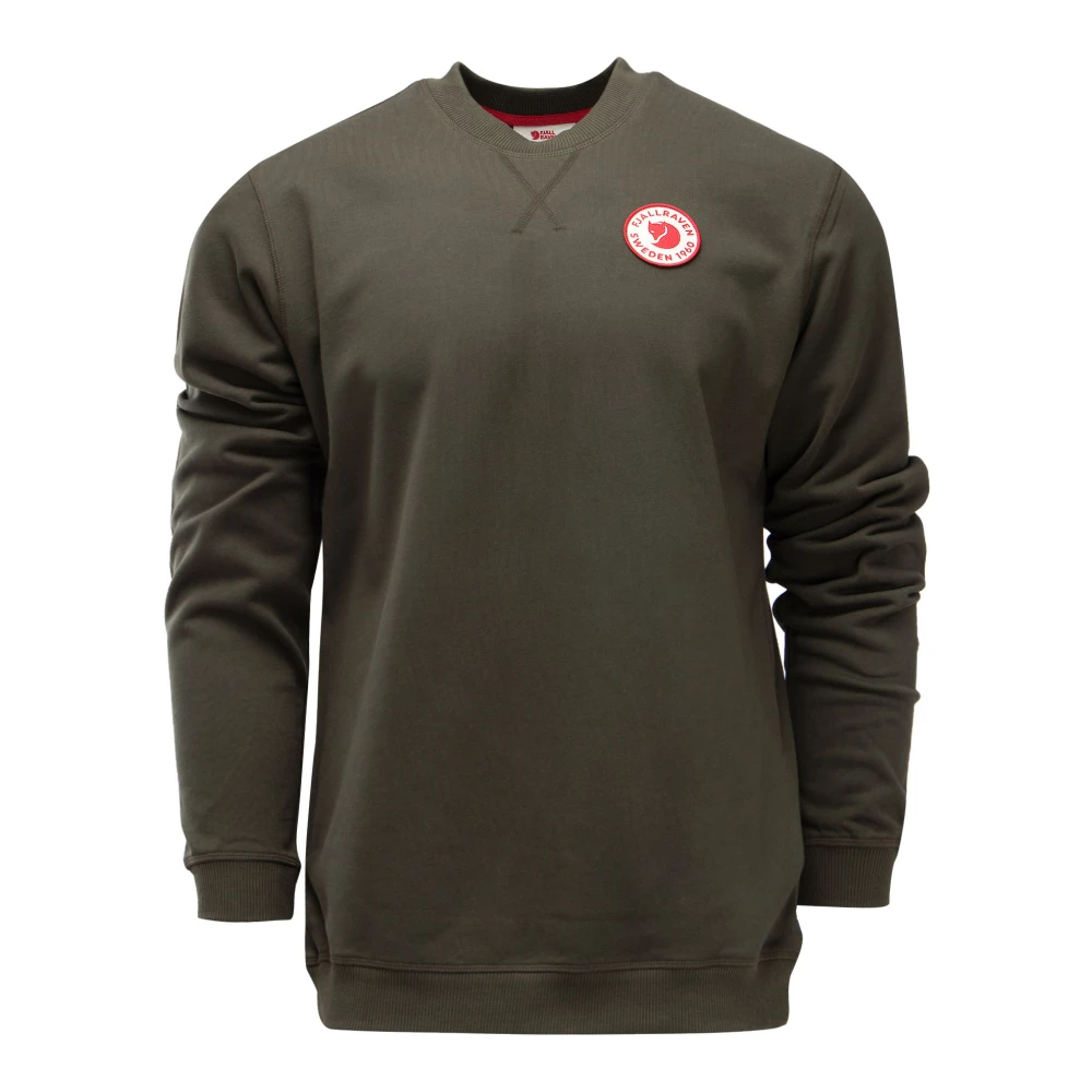 Fjällräven 1960 Logo Crewneck Sweatshirt Deep Forest Green Heren