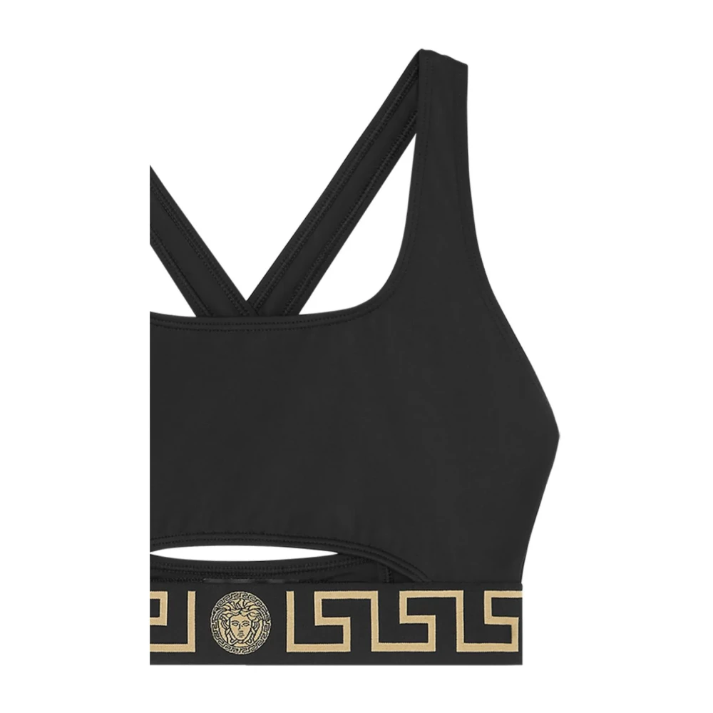Versace Grieks Medusa-motief Zwempak Zwart Black Dames