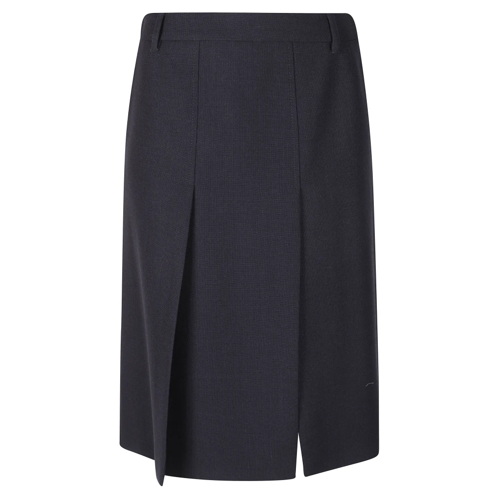 Prada Blue Multi-Slit Midi Skirt - Female - Midi Skirts - M - Skirts