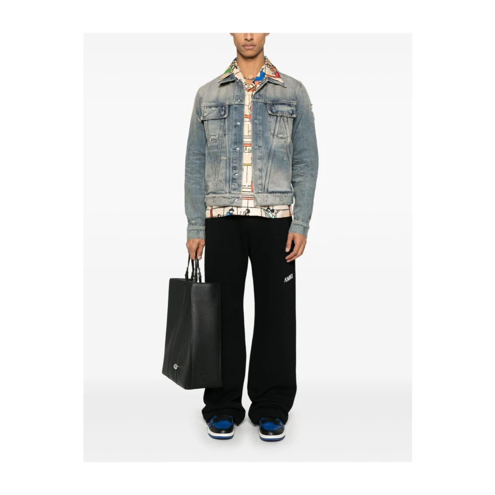Amiri Blauwe Katoenen Jas Blue Heren