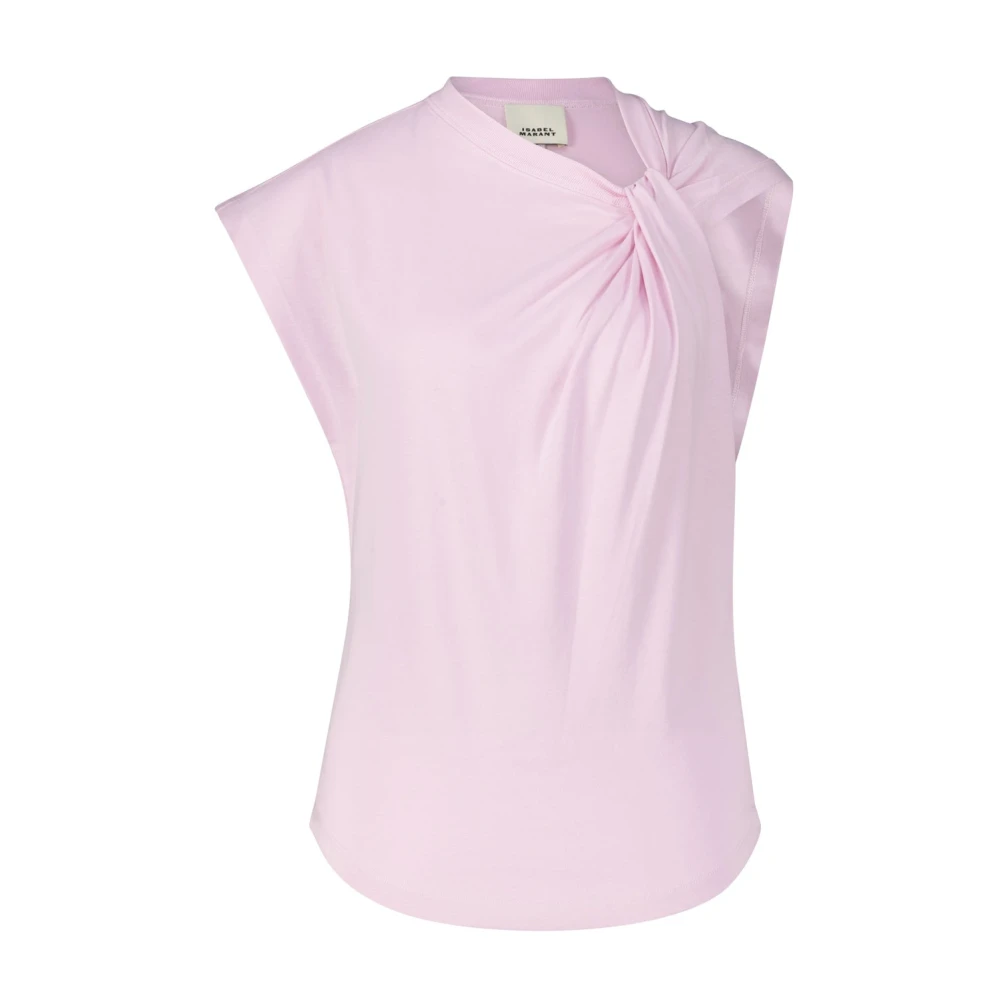 Isabel marant Knoop Detail Katoenen Top Pink Dames