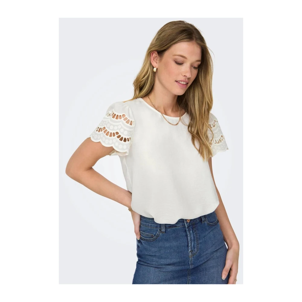 Jacqueline de Yong T-Shirts White Dames