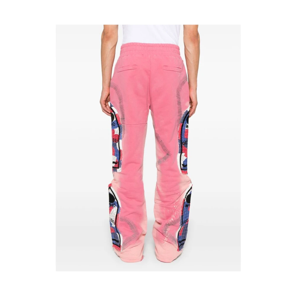 Who Decides War Roze Wijde Pijp Broek Pink Heren