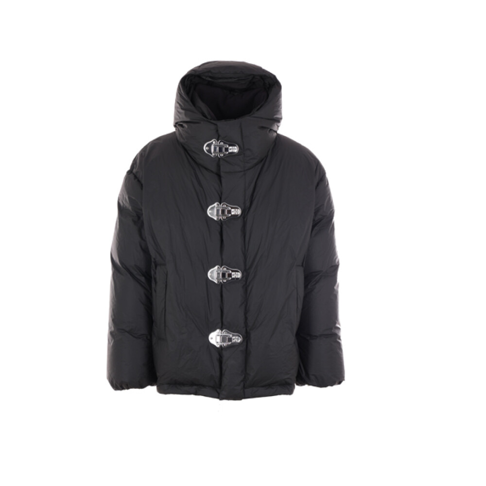 Matt nylon hooded outlet down jacket