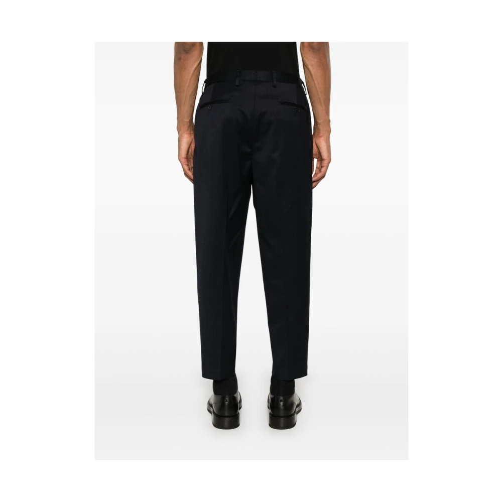 Briglia Blauwe Wolmix Tapered Leg Broek Blue Heren
