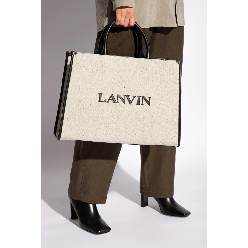 Lanvin MM shopper tas Beige Dames