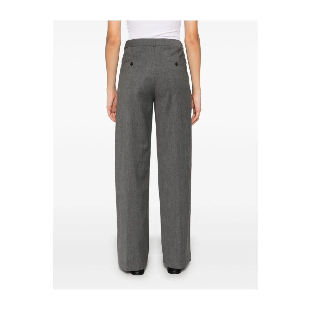 Birgitte Herskind Donkergrijze Geplooide Geknipte Broek Gray Dames