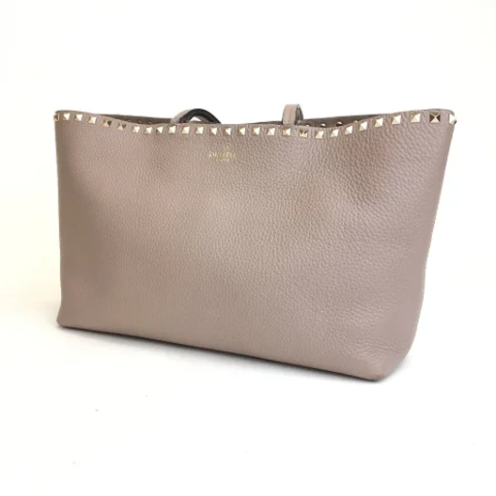 Valentino Vintage Pre-owned Leather handbags Beige Dames
