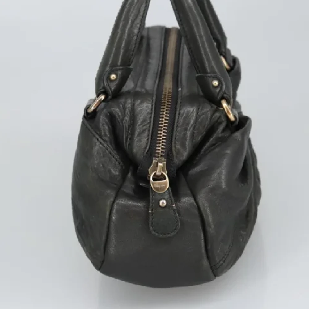 Salvatore Ferragamo Pre-owned Leather handbags Black Dames
