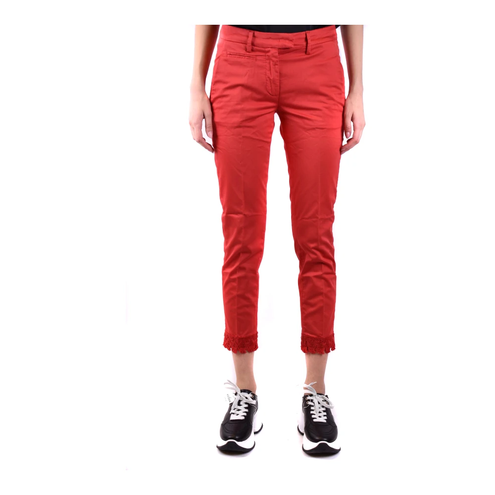 Dondup Trousers Red Dames