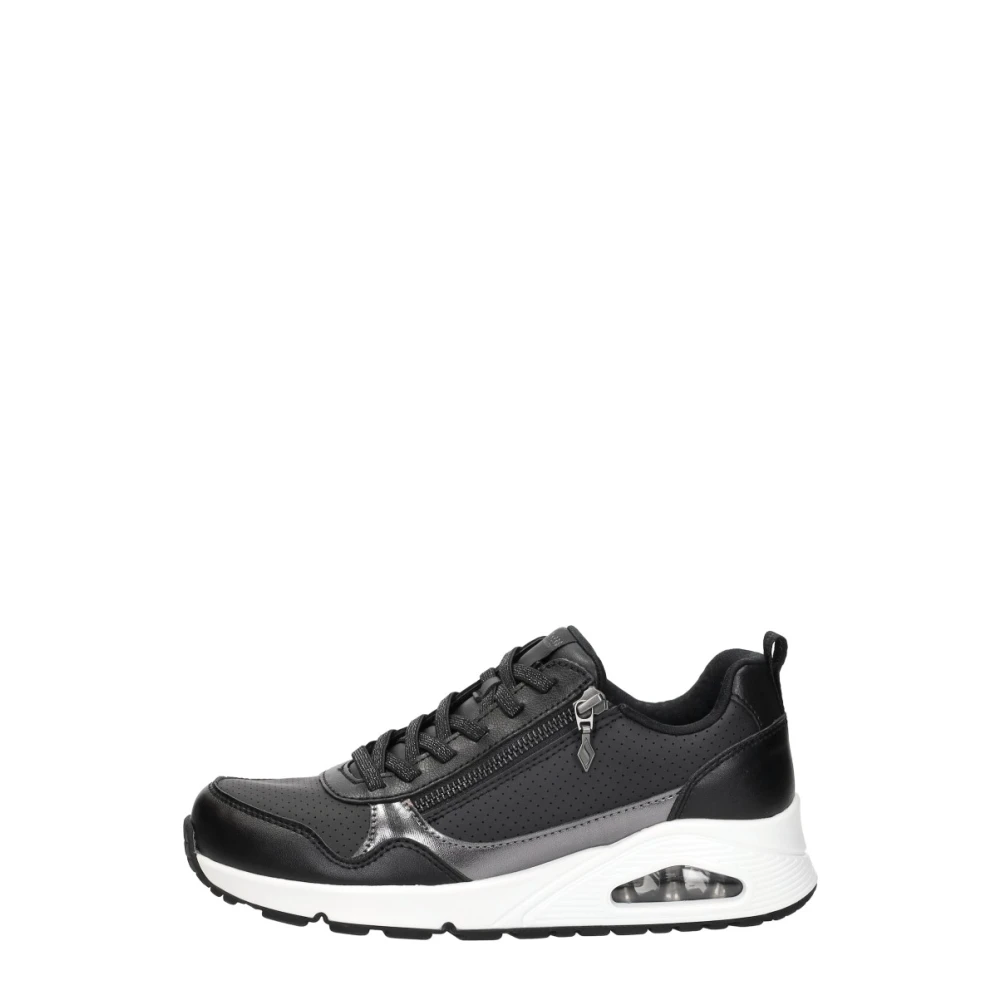 Skechers Uno Metallic Sliders Dames Schoenen Zwart