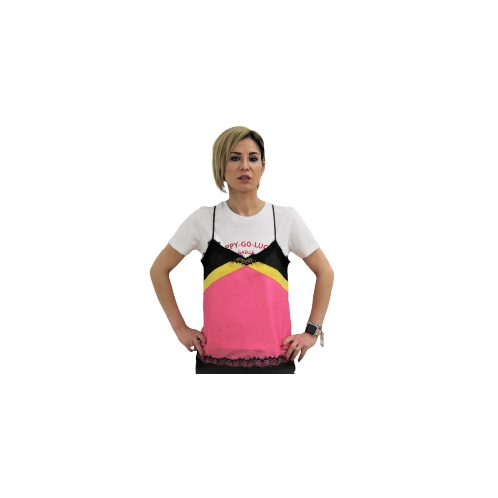 Gaëlle Paris Korte Mouw T-shirt White Dames