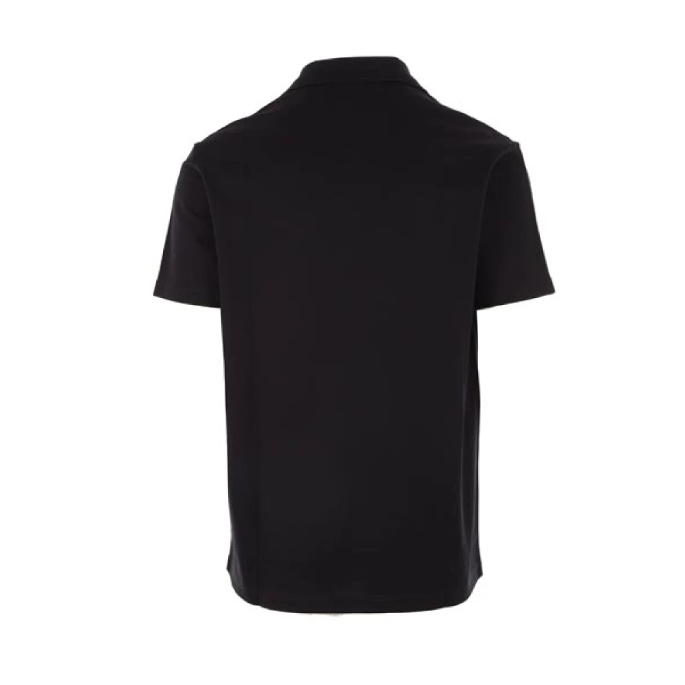 Versace Zwarte Polo Shirt met Medusa Logo Borduursel Black Heren