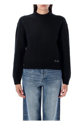 pull-noir-a-col-rond-tricote-aw25