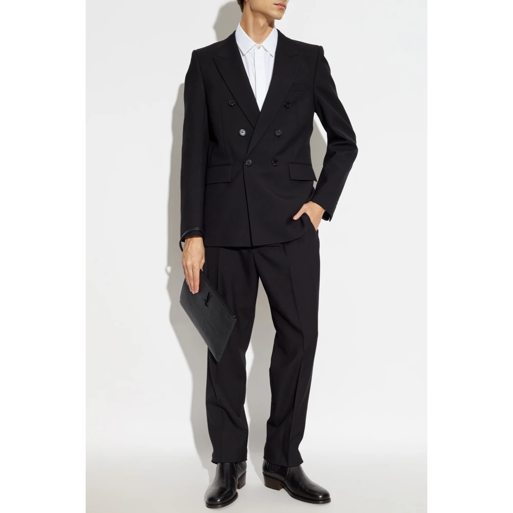 Saint Laurent Wollen Broek Black Heren