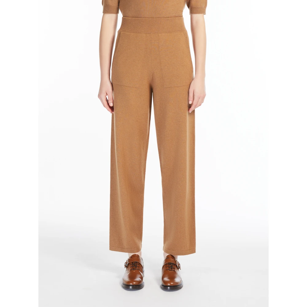 Max Mara Lichtbruine wol en kasjmier broek Brown Dames