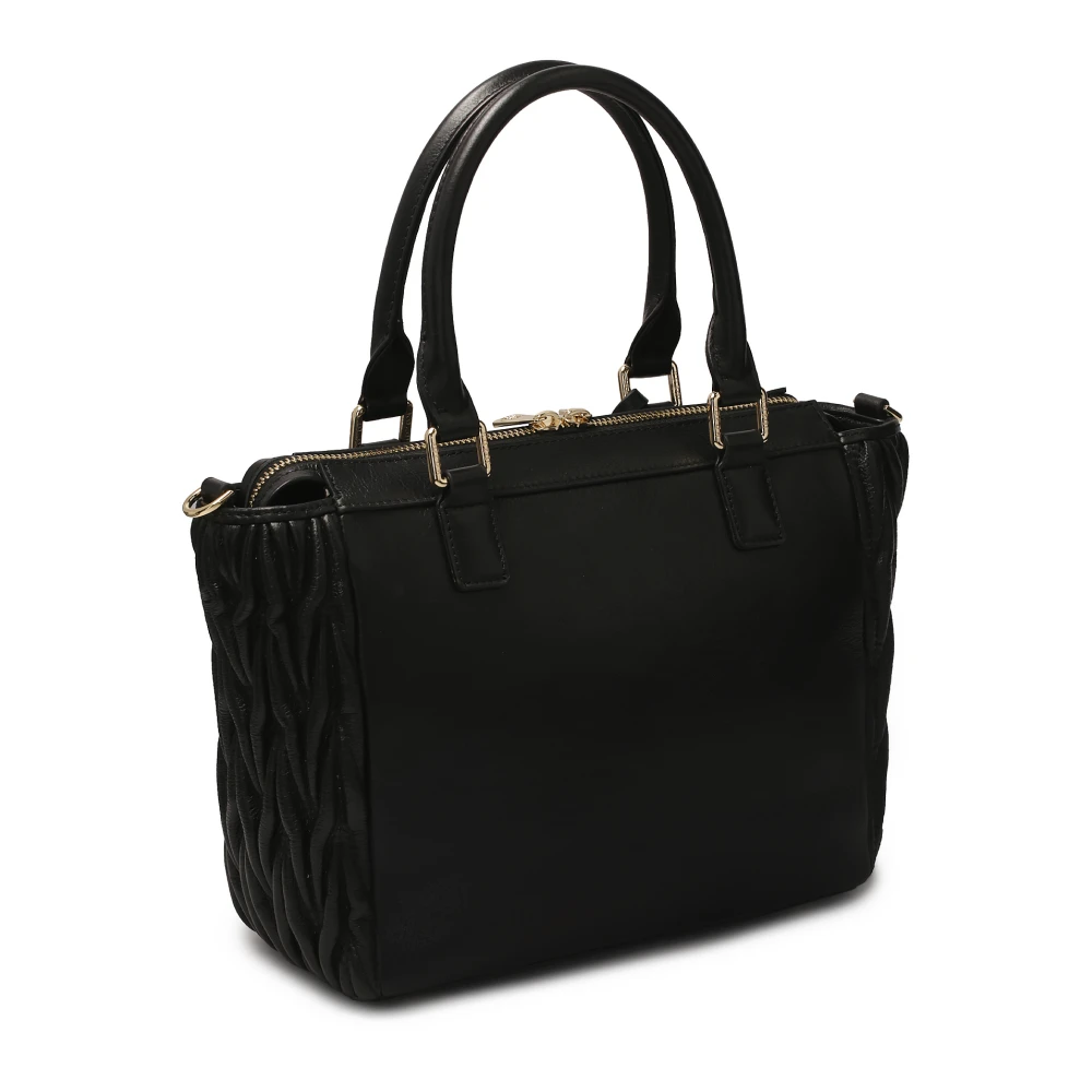 Kazar Elegante handtas in gewatteerd fijn patroon Black Dames