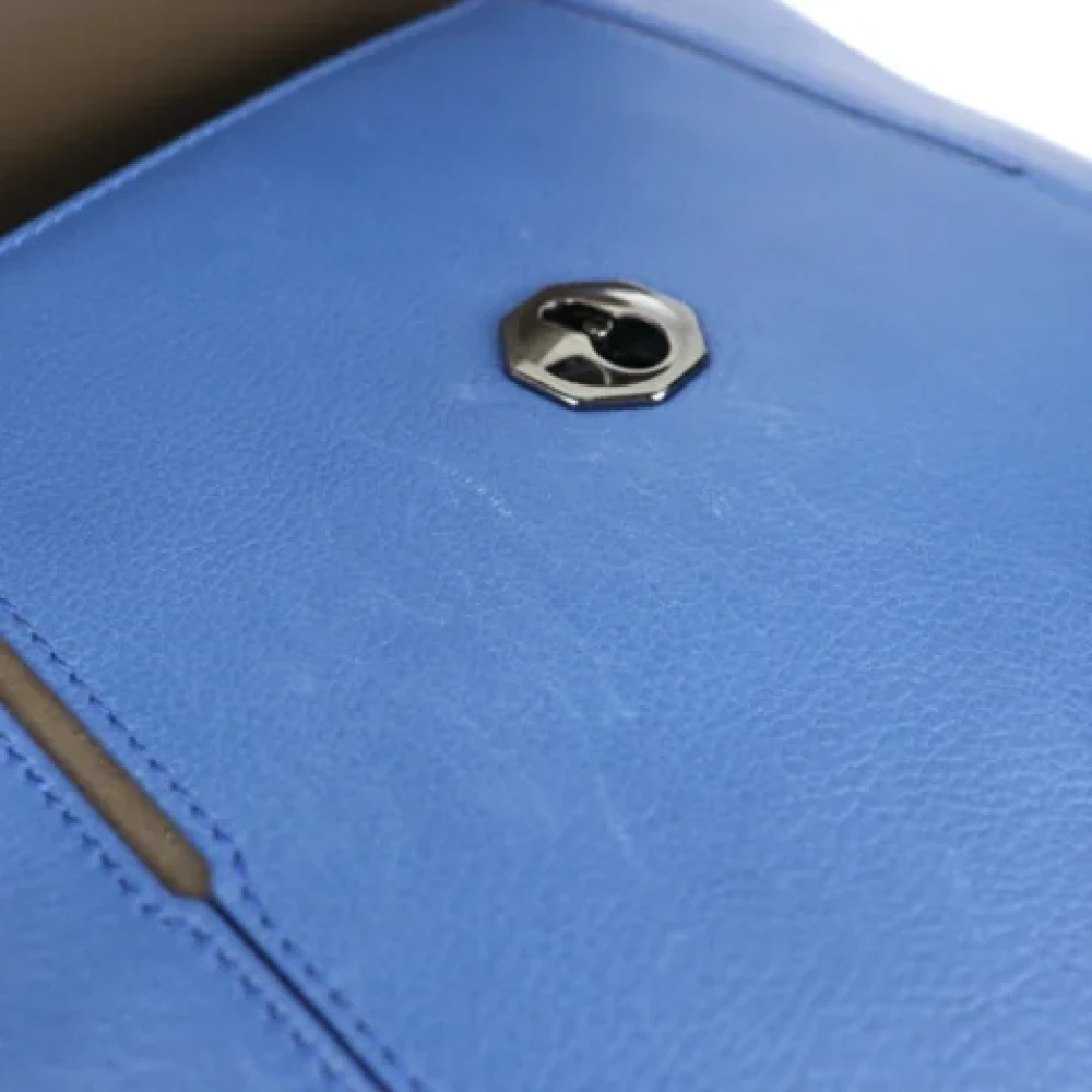 Bvlgari Vintage Pre-owned Leather handbags Blue Dames