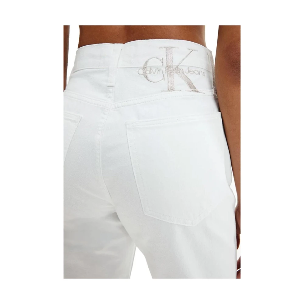 Calvin Klein Hoge kwaliteit witte mom jeans White Dames