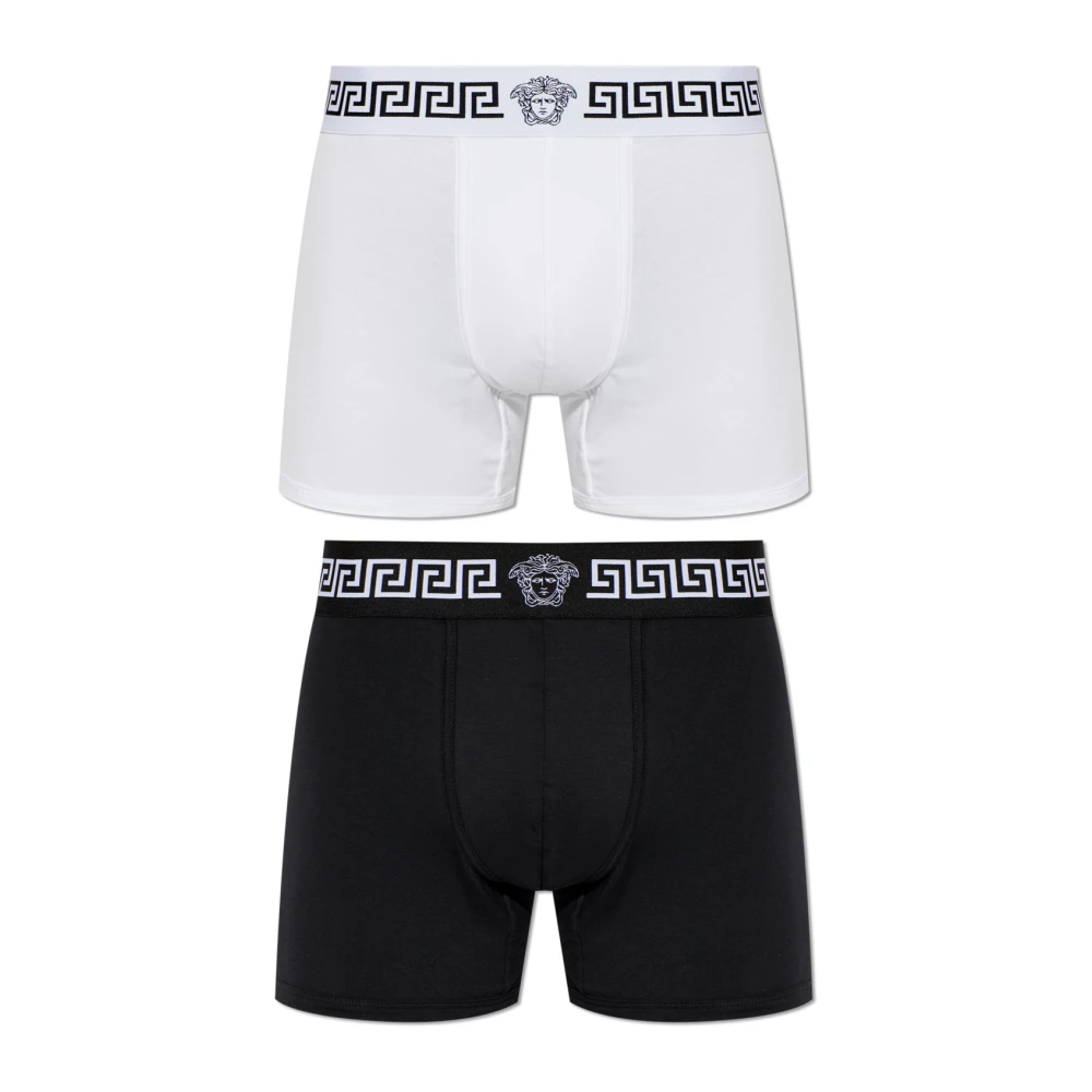 Versace Herr Svart Underkläder M, Bomull, Boxerkalsonger Två-Pack