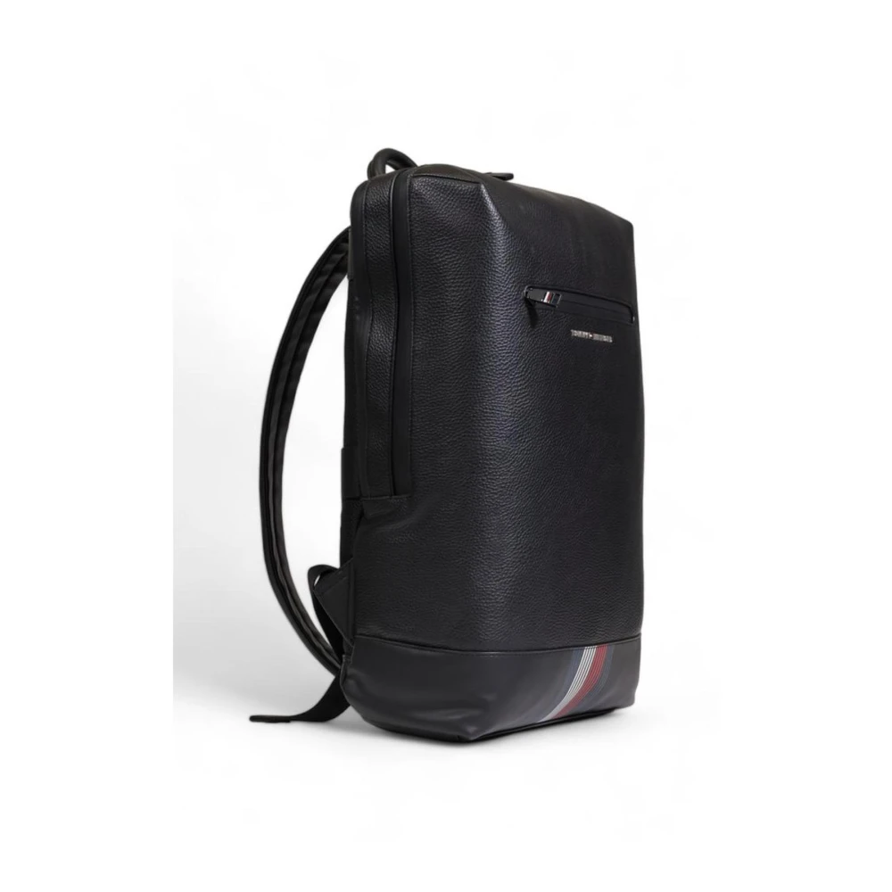 Tommy Hilfiger Gestructureerde Polyurethaan Rugzak Black Heren
