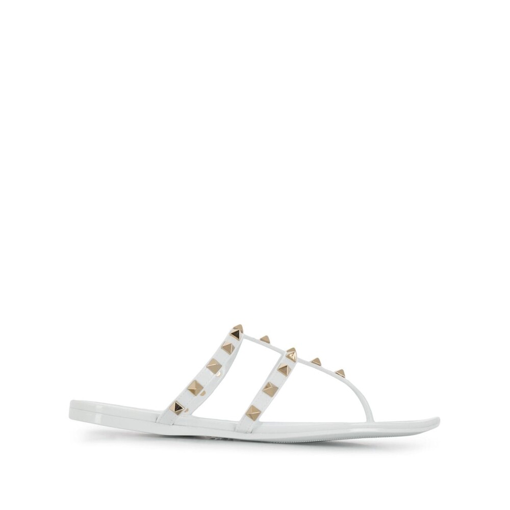 Witte Rockstud Teenslipper Sandalen Valentino Garavani Heren