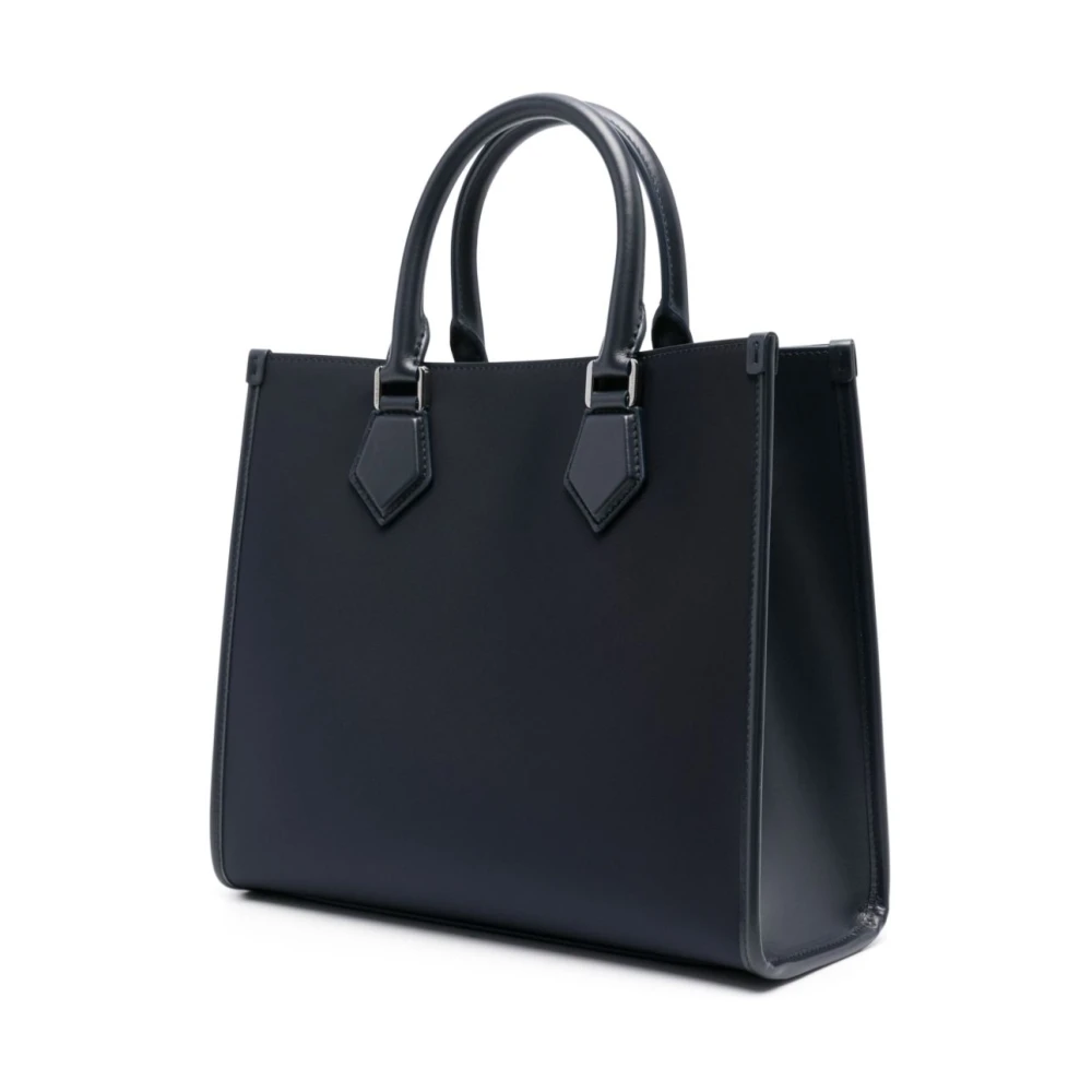 Dolce & Gabbana Blauwe Canvas Leren Schoudertas Blue Heren