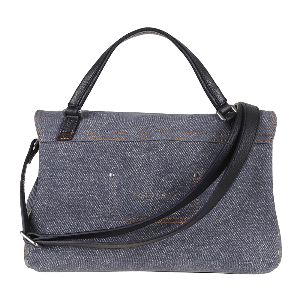 Zanellato Blauwe Leren Schoudertas Elegant Ontwerp Blue Dames