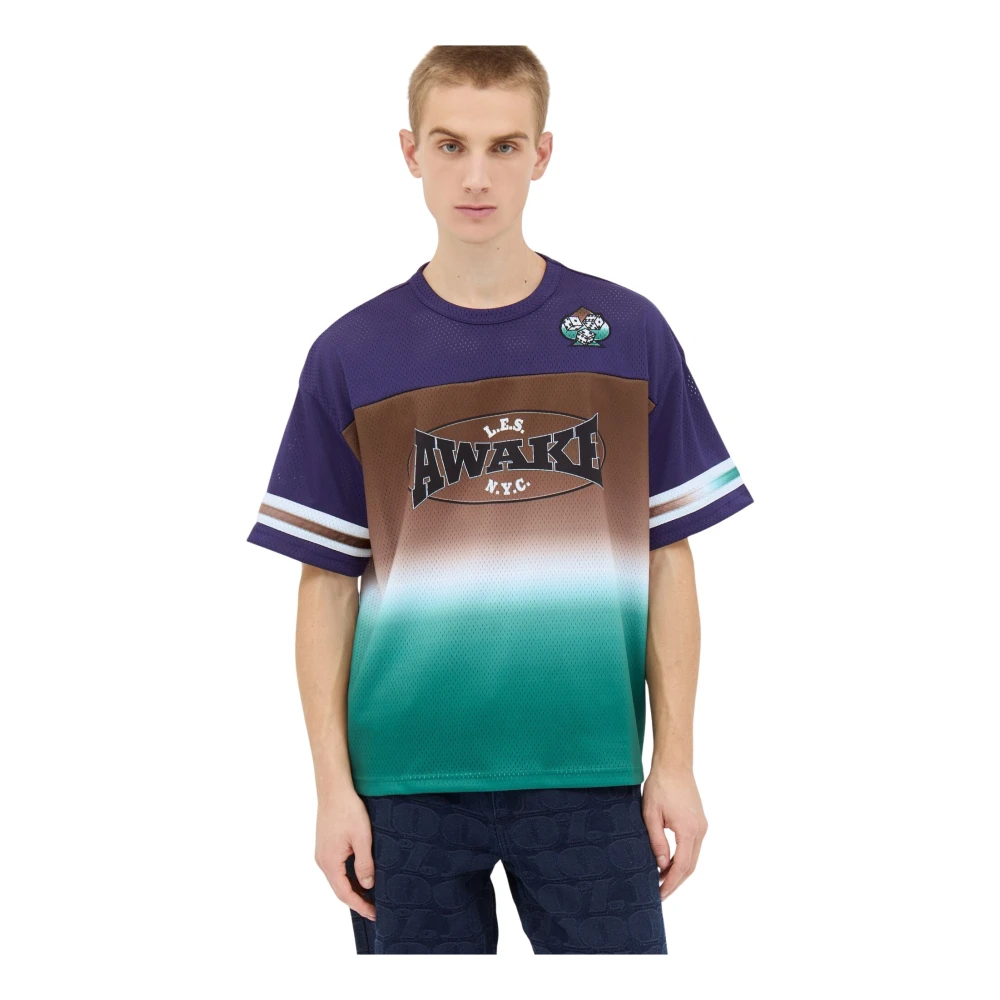 Awake NY Grafisch Logo Mesh Voetbalshirt Multicolor Heren