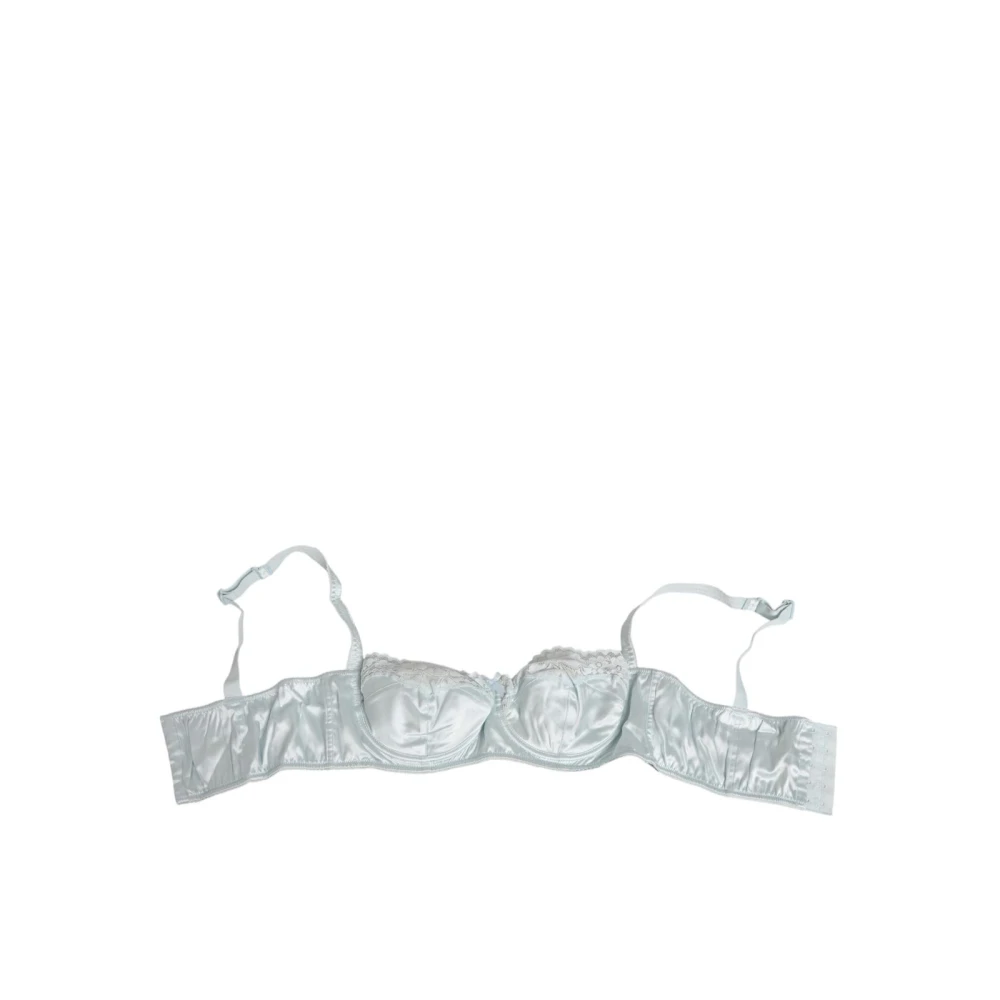 Dolce & Gabbana Women's Blue Silk Semi-Padded Balconette Underwear