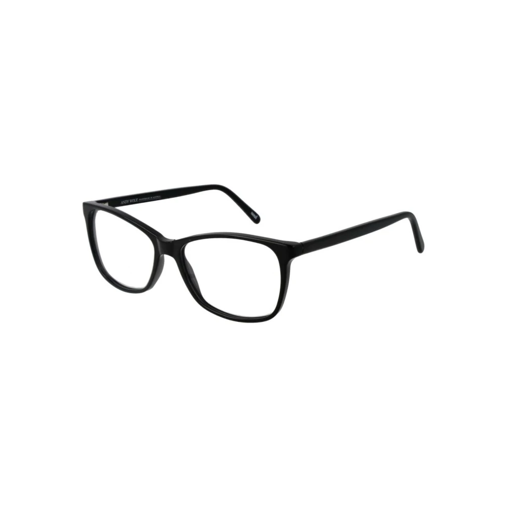 Andy Wolf Unisex Black Rectangle Optical Frames - Glasses - One Size- Accessories