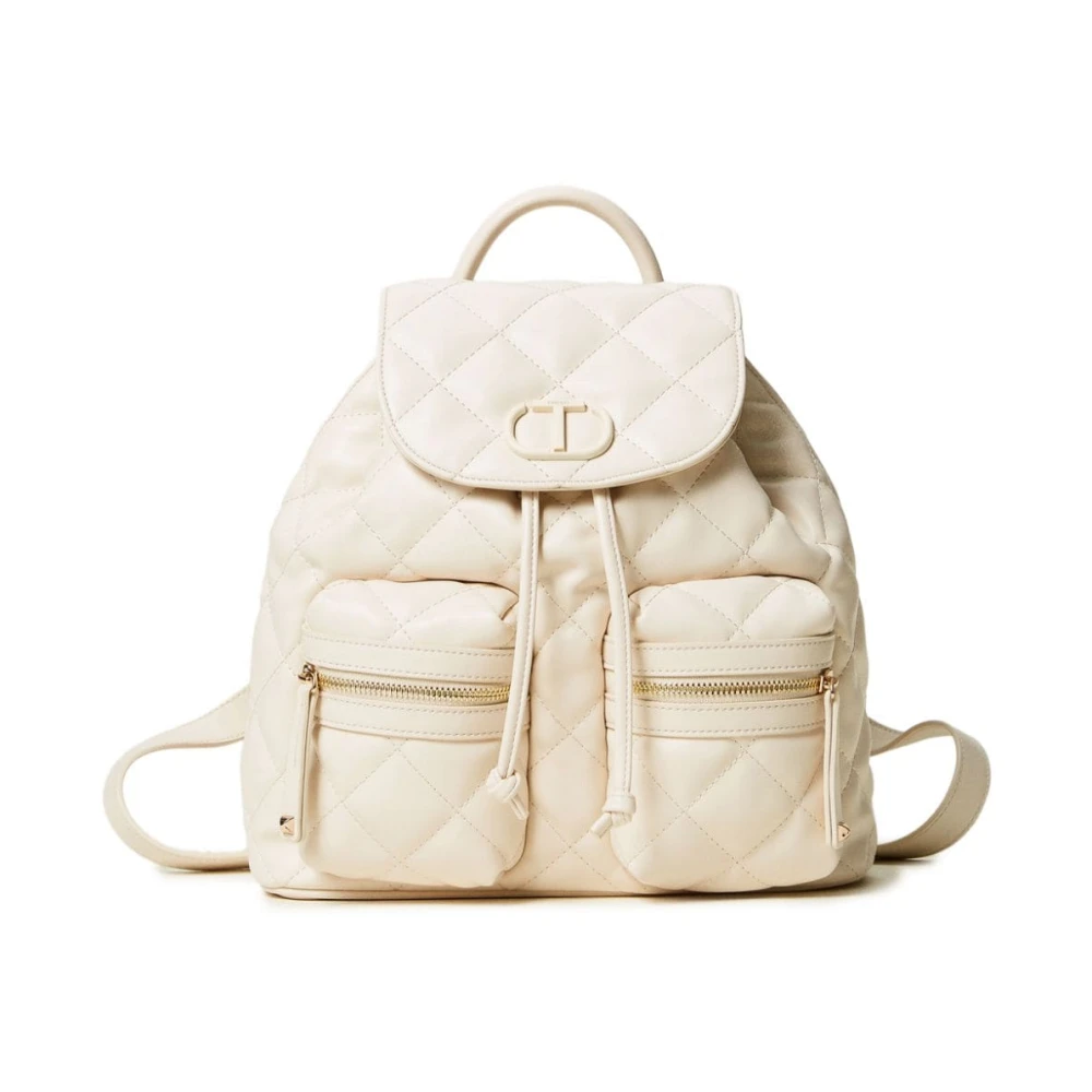 Twinset Gewatteerde witte tassen met meerdere functies White Dames