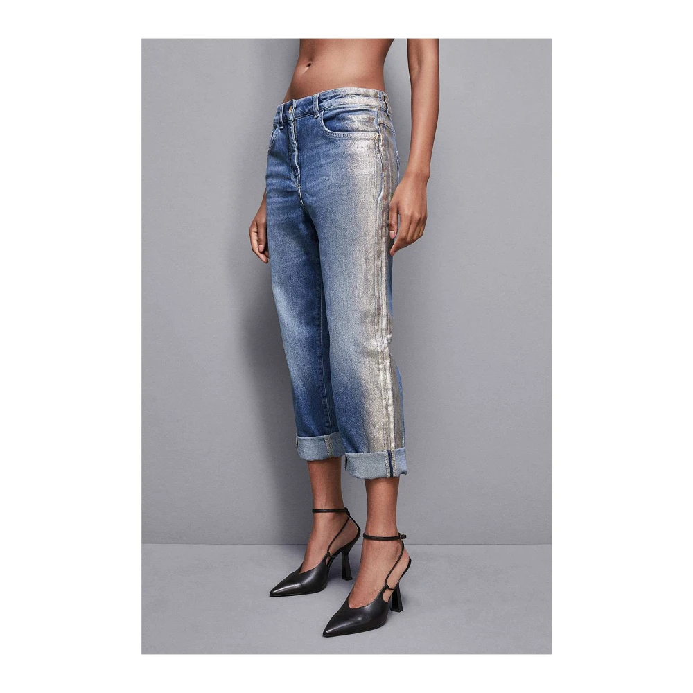 PATRIZIA PEPE Denim Broek Art. 8P0638D083 Blue Dames