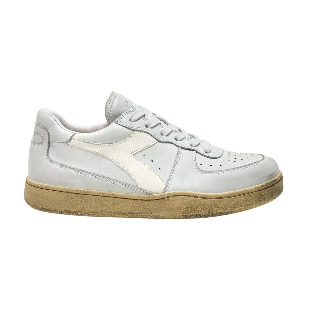 Diadora Men's White Low Used Basketball Trainers - Sneakers - 6 Uk - Shoes