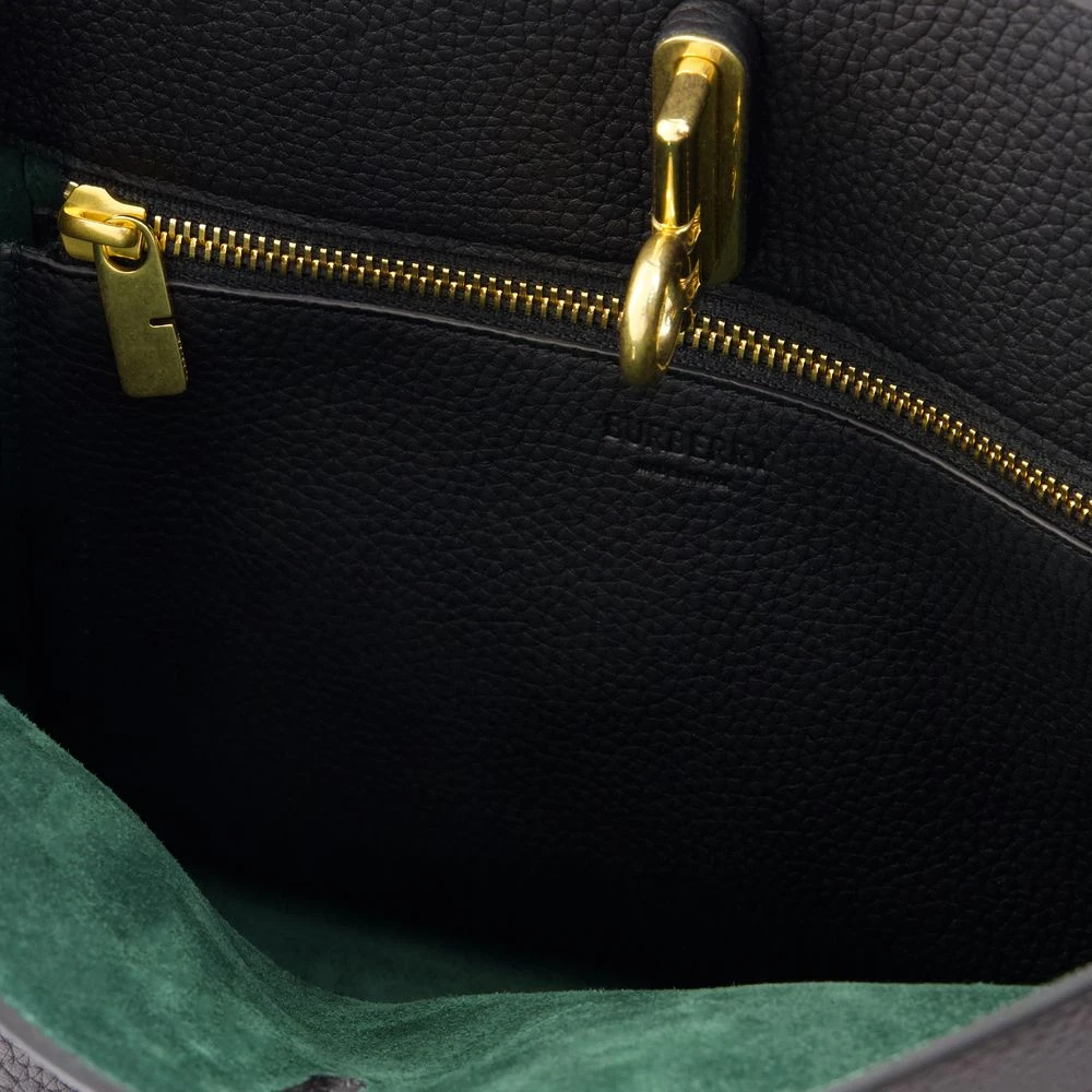 Burberry Zwarte Leren Rocking Horse Shopper Tas Black Dames