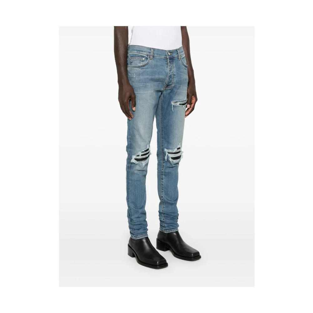 Amiri Indigo Blauwe Distressed Skinny Jeans Blue Heren