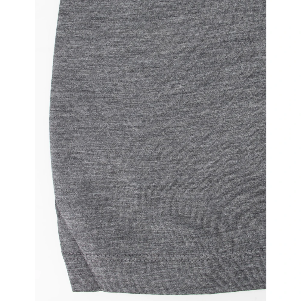 BRUNELLO CUCINELLI Zijden Katoenen T-shirt Comfortabele Pasvorm Gray Heren