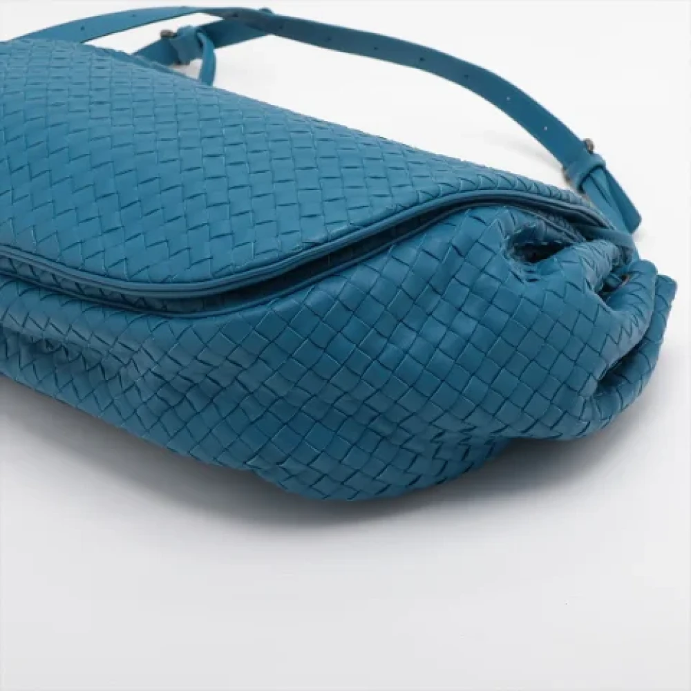 Bottega Veneta Vintage Pre-owned Leather crossbody-bags Blue Dames