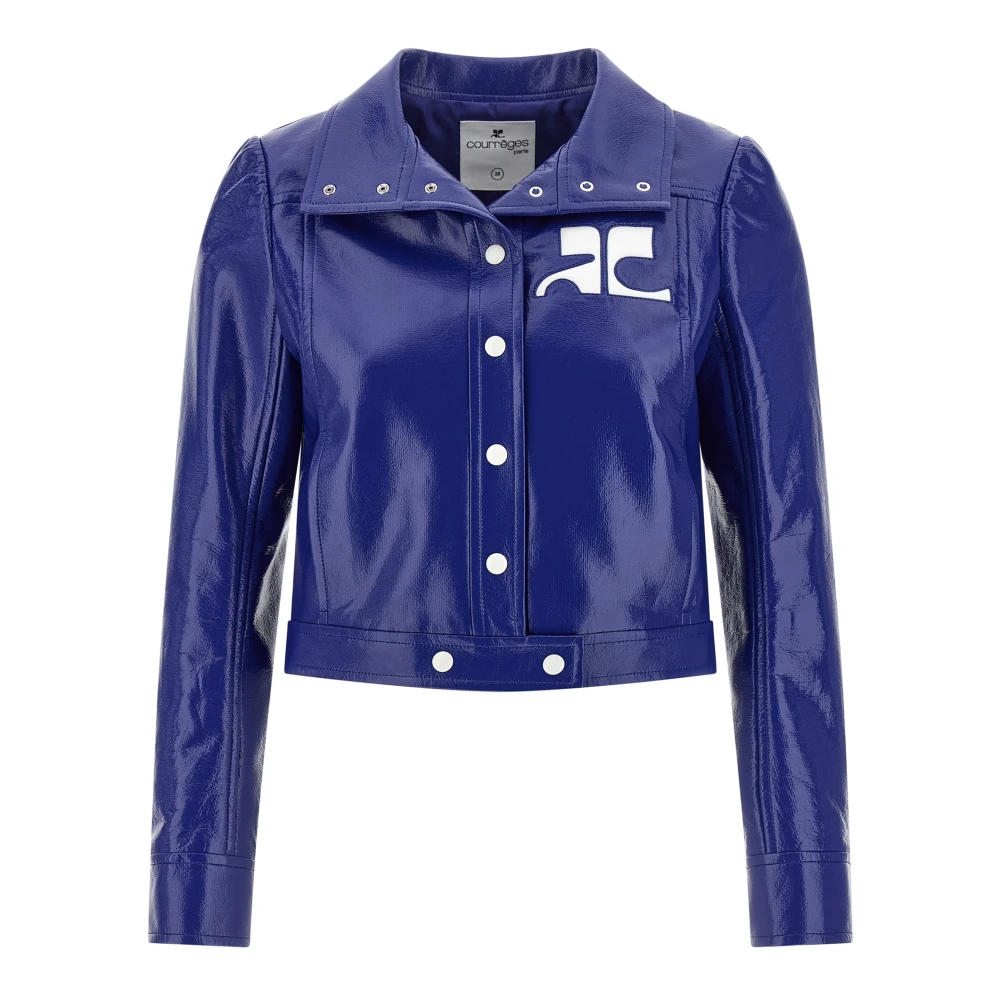 Courrèges Women's Blue Reedition Vinyl Jacket