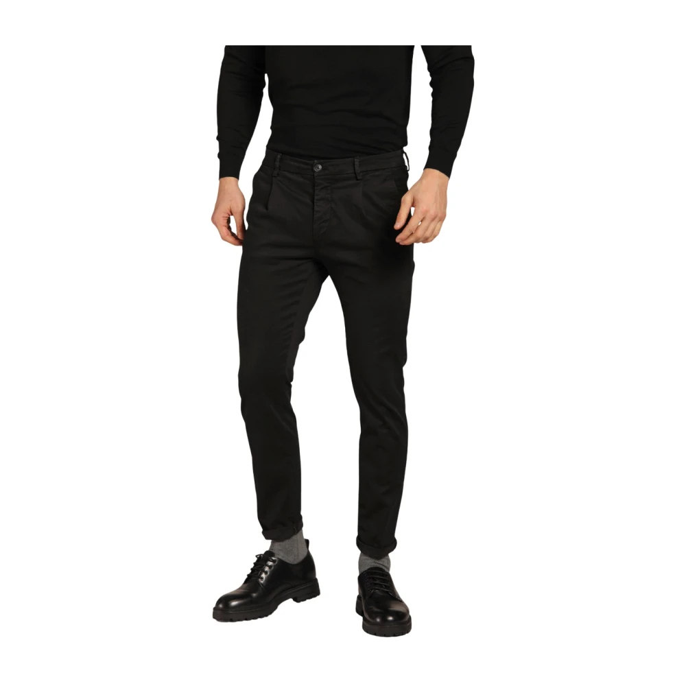 Mason's Osaka 1 Plooien Chino Broek Black Heren