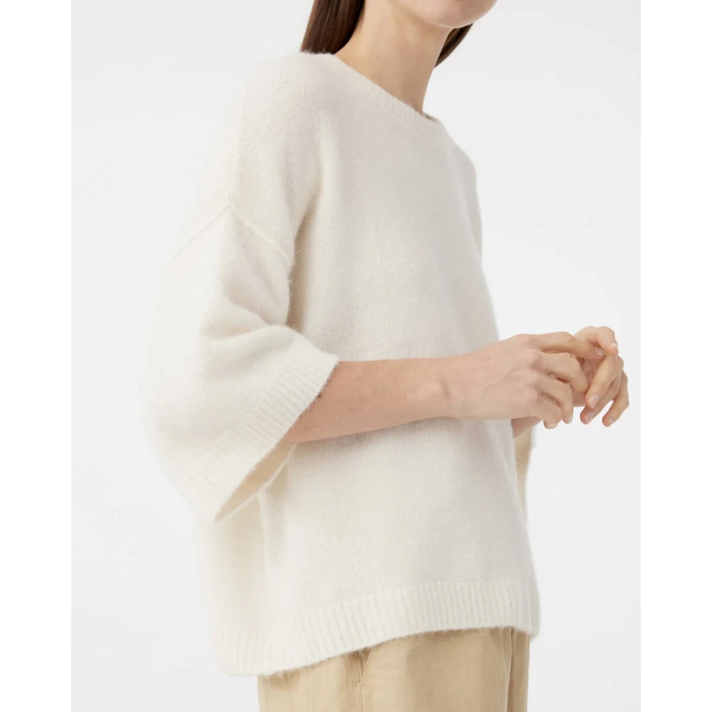 Knit-ted Korte Mouw Pullover Megan Beige Dames