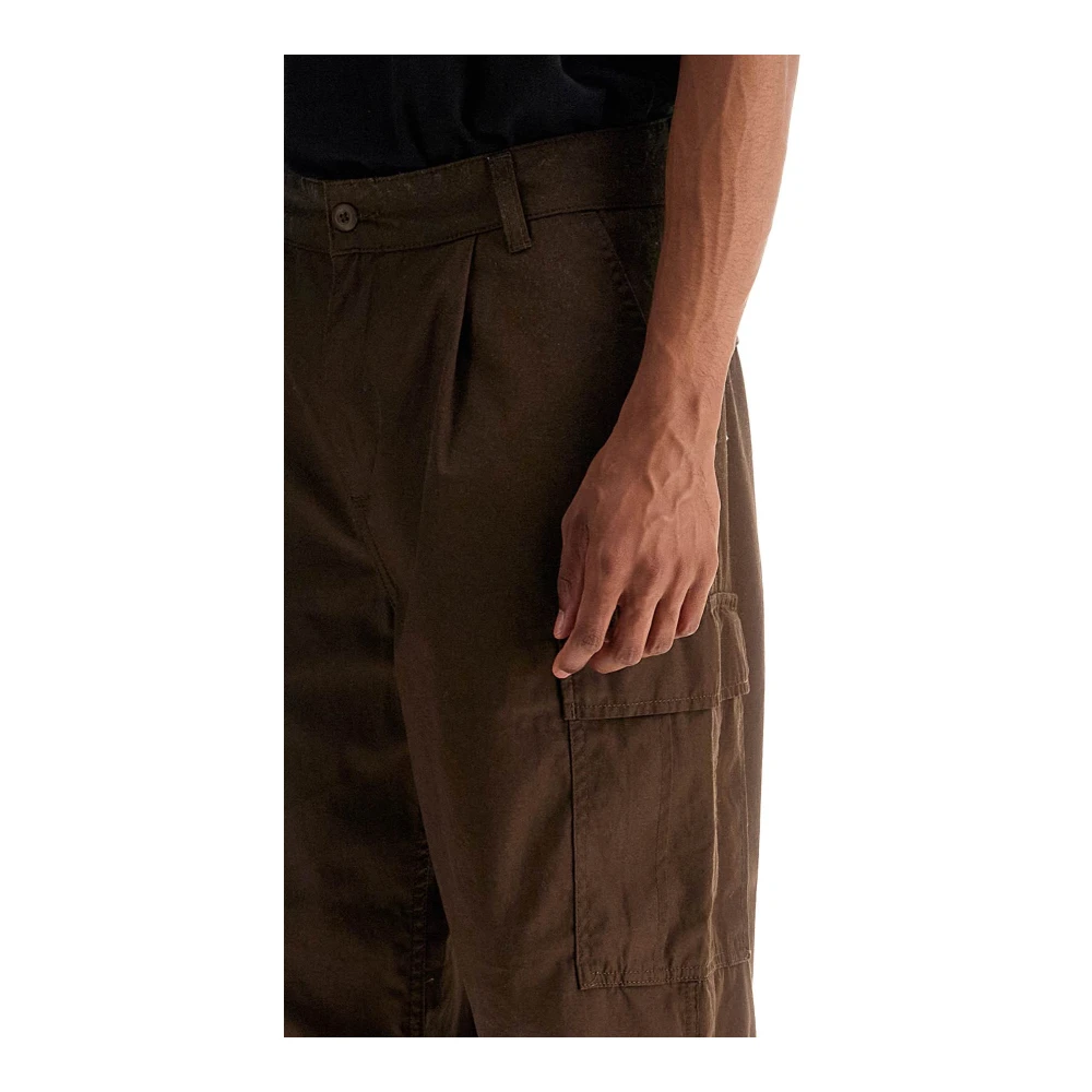 Carhartt WIP Cargo Poplin Broek met Zakken Brown Heren