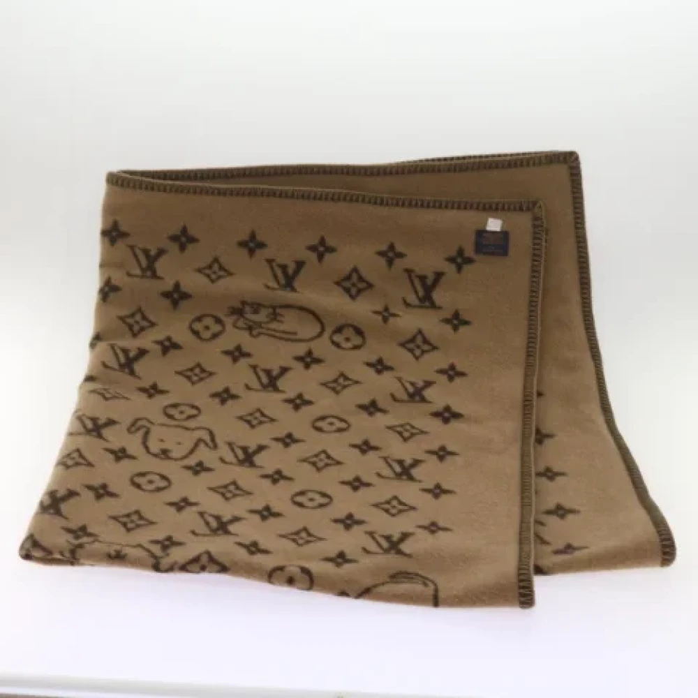Louis Vuitton Vintage Pre-owned Wool home-office Brown Dames