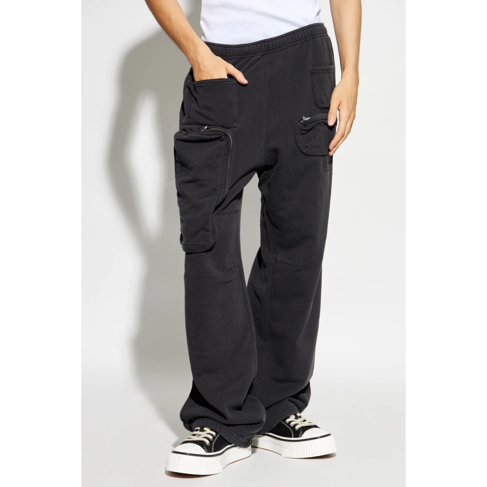 MM6 Maison Margiela Sweatpants met logo Gray Heren