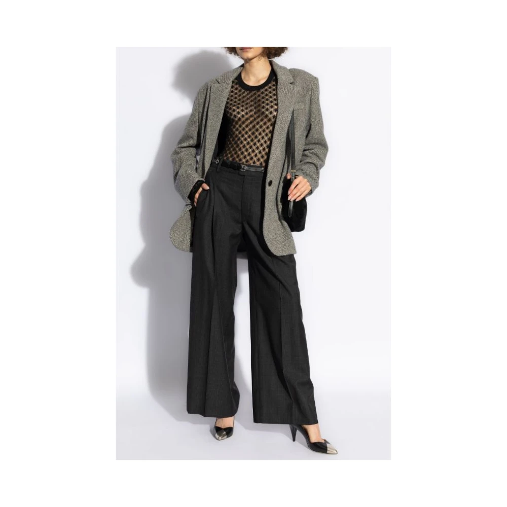 Isabel Marant Étoile Zwart Beige Visgraat Blazer Gray Dames