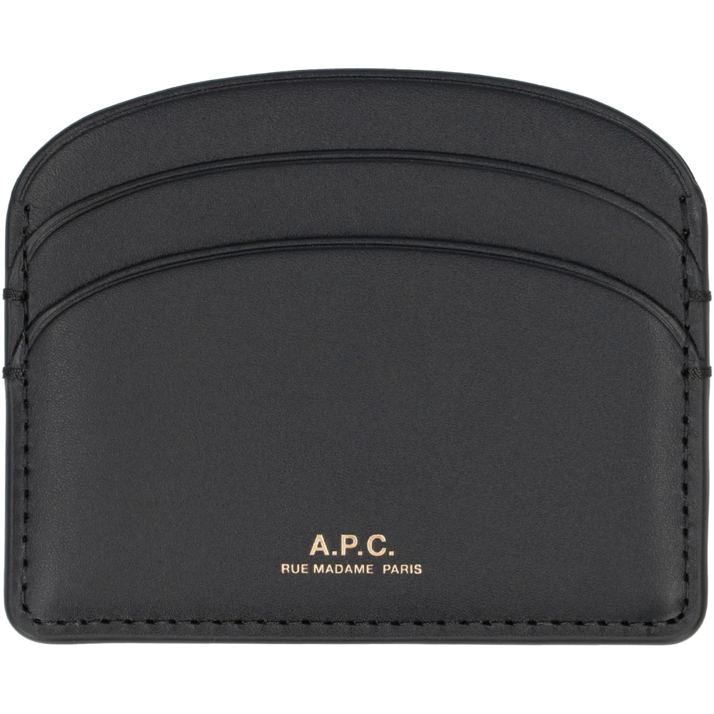 A.p.c. Women's Black Lune Leather Card Holder