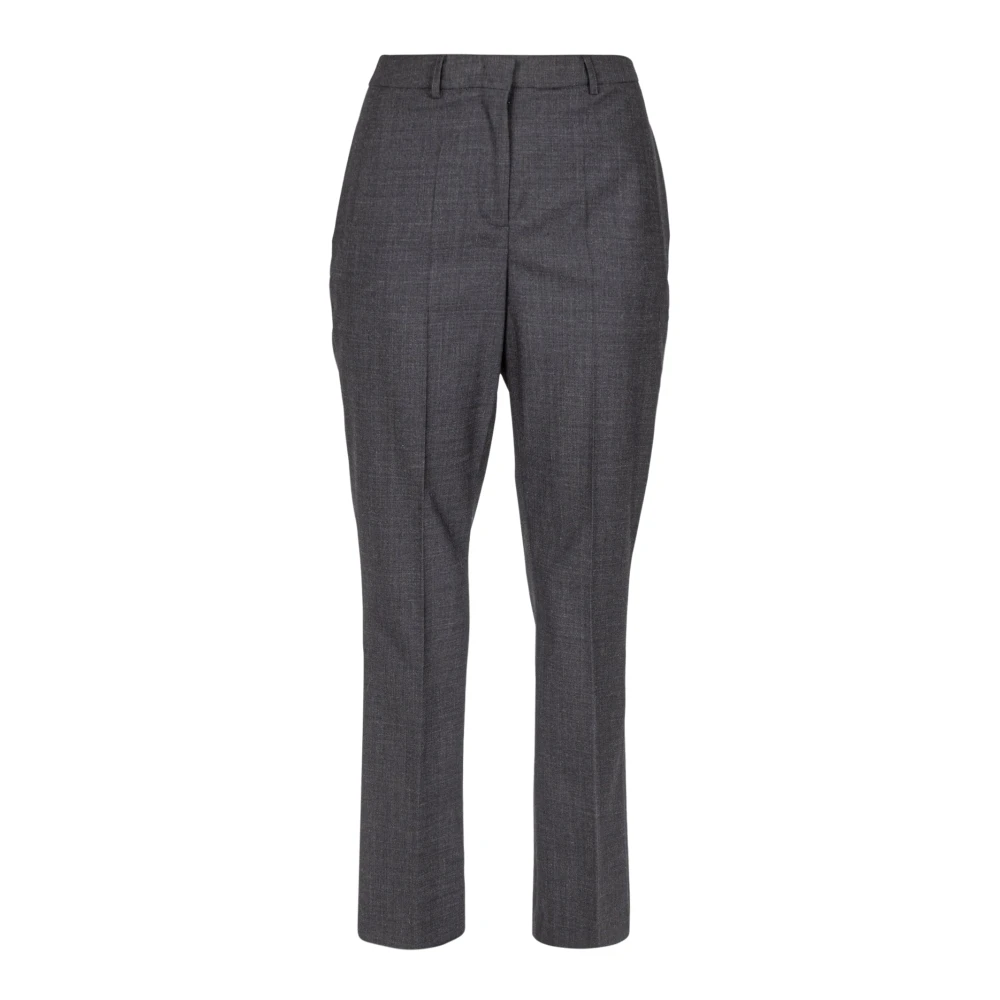 Semicouture Rechte Twill Broek met Zakken Black Dames