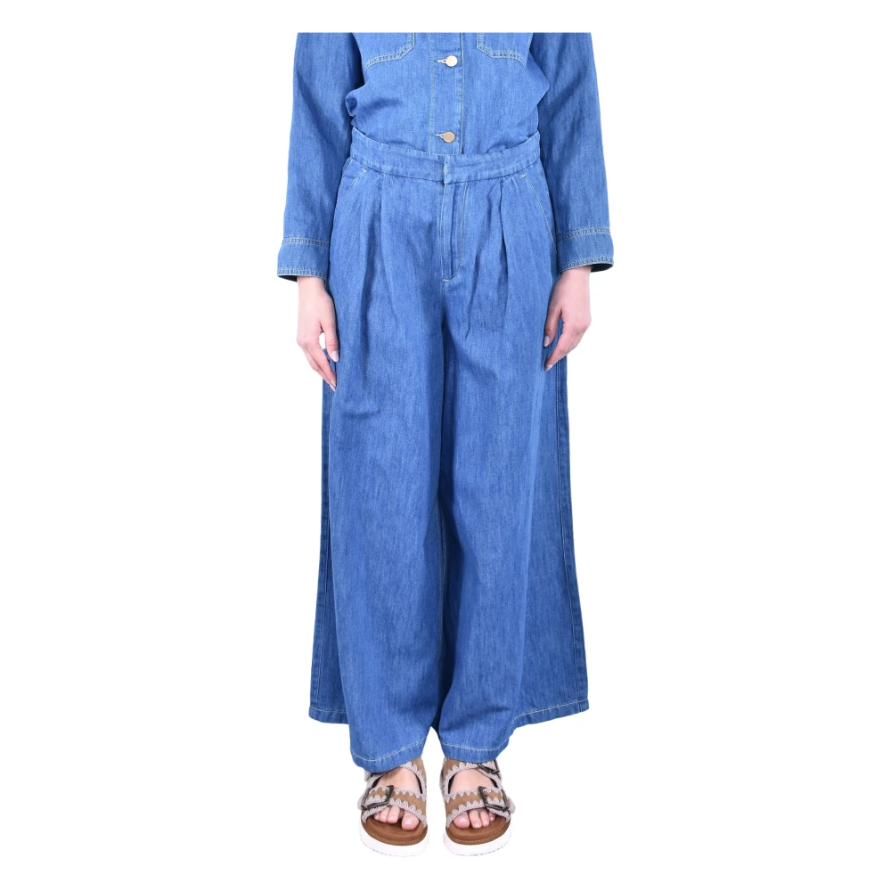 Max Mara Vrouw Blauw Jeans Dames, Xs, Katoen, Jeans