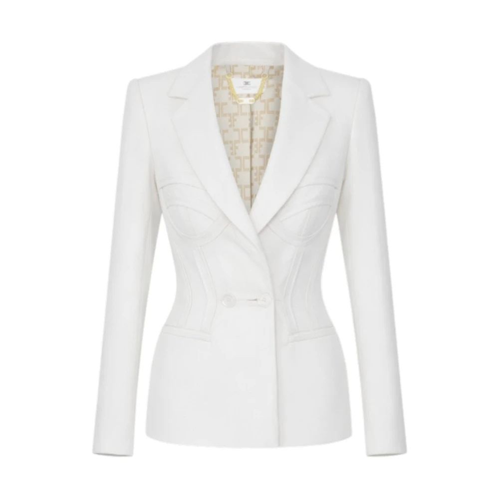 Elisabetta Franchi Women's White Blazers, M, Blazers