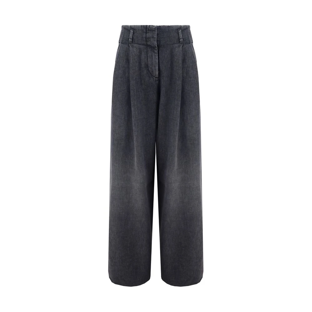 Golden Goose Denim Wide Leg Jeans Black Dames